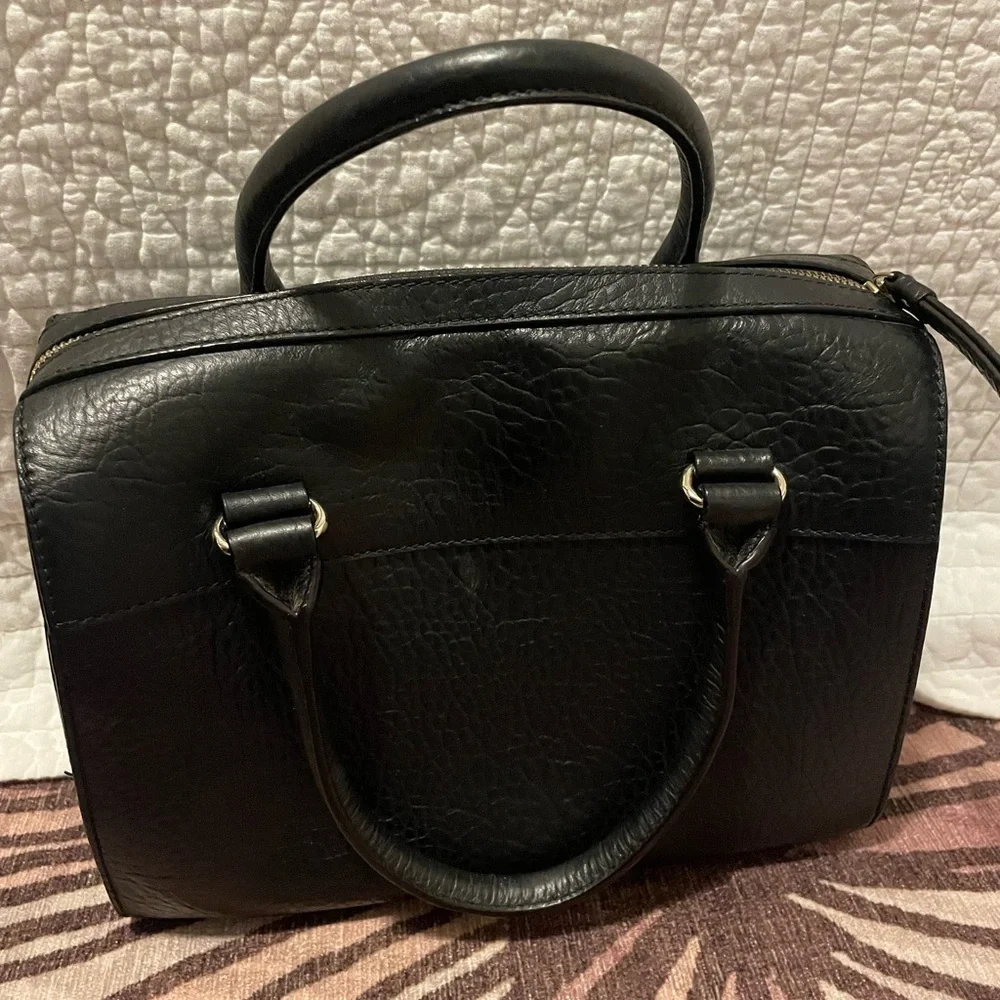 Kate Spade Black Textured Satchel